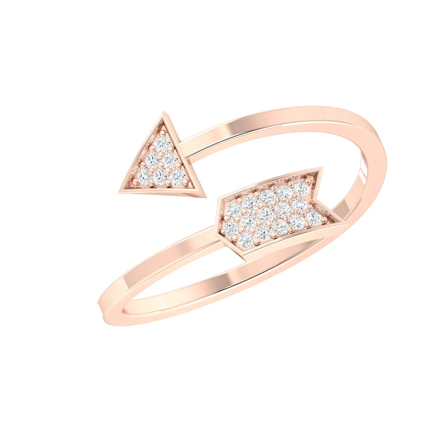 Twin Arrows Rose Gold Lab Grown Diamond